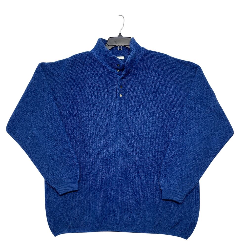 Johnstons Cashmere Sweater Mens 2XL Blue Pure Made in Scotland Quiet Luxury